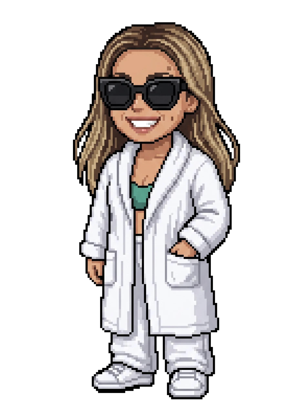 Pixel-art portrait of Mariana, CEO of The Pots Method